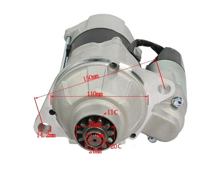 Forklift Parts QDJ2537, 24V/4.5KW Motor Starter For 6D16 (6D16QDJ)